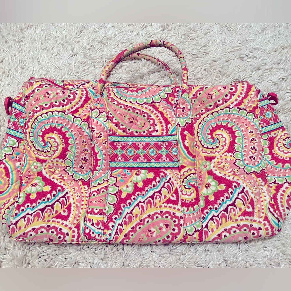 Vera Bradley Capri Melon Duffle with Structured Bottom